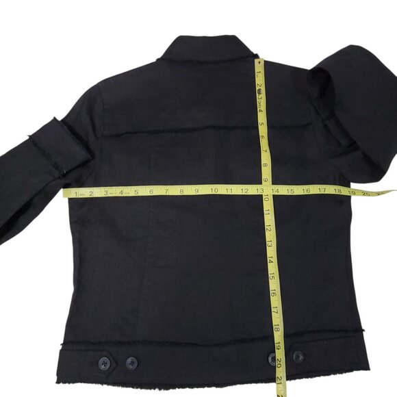 Tommy Bahama Two Palms Linen Raw Edge Jacket Womens XS Quiet Luxury Vacation NEW - Picture 10 of 16